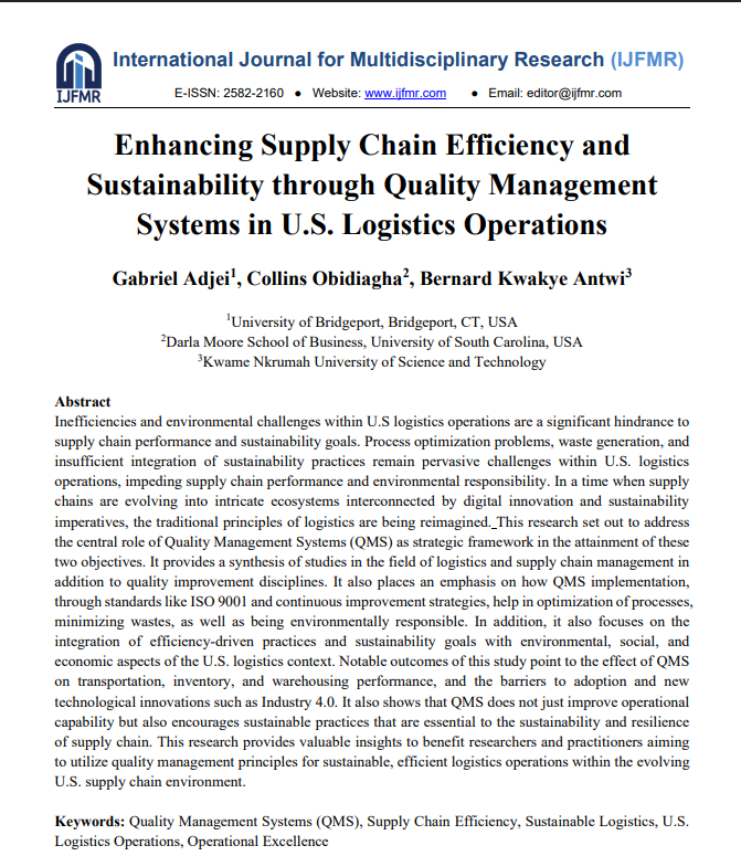 Predictive analytics and freight route efficiency paper preview