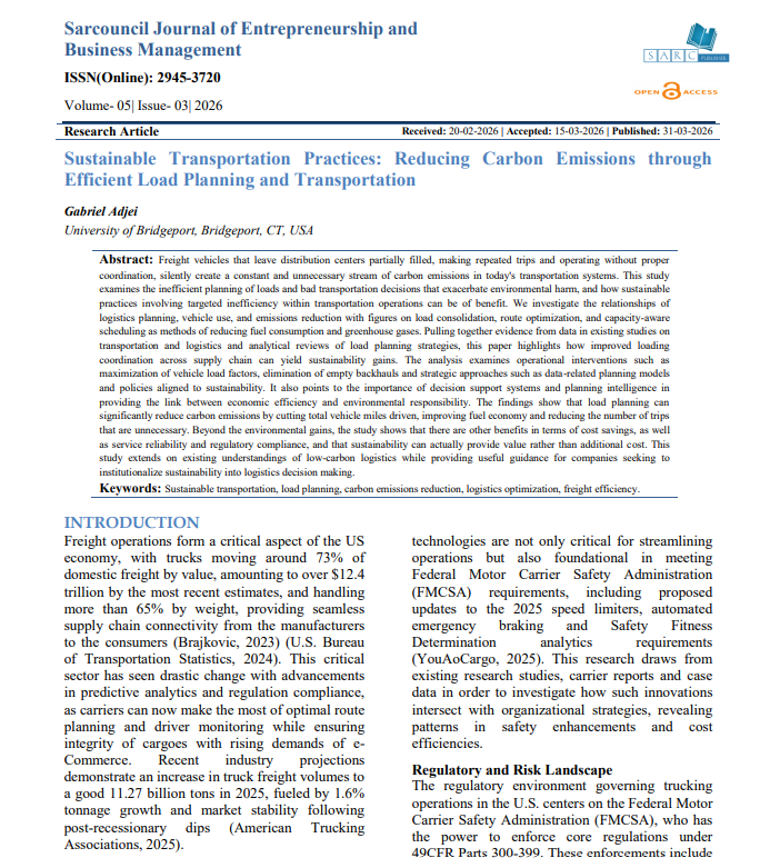 Freight safety and compliance paper preview